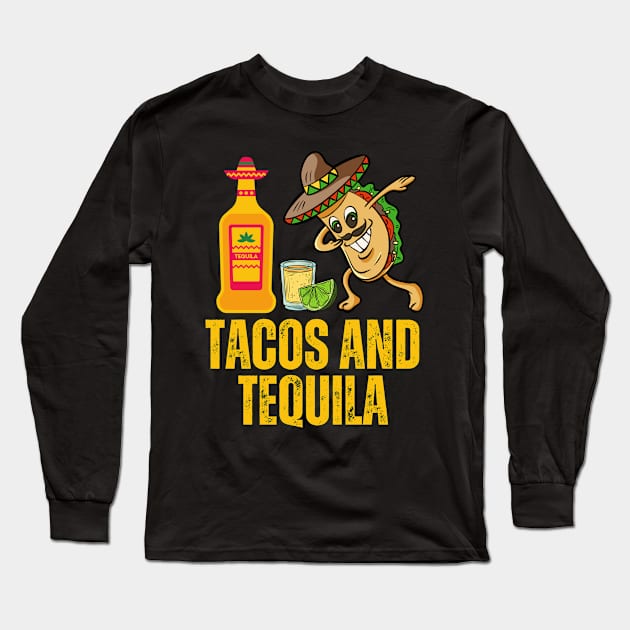 Tacos and Tequila Long Sleeve T-Shirt by aesthetice1